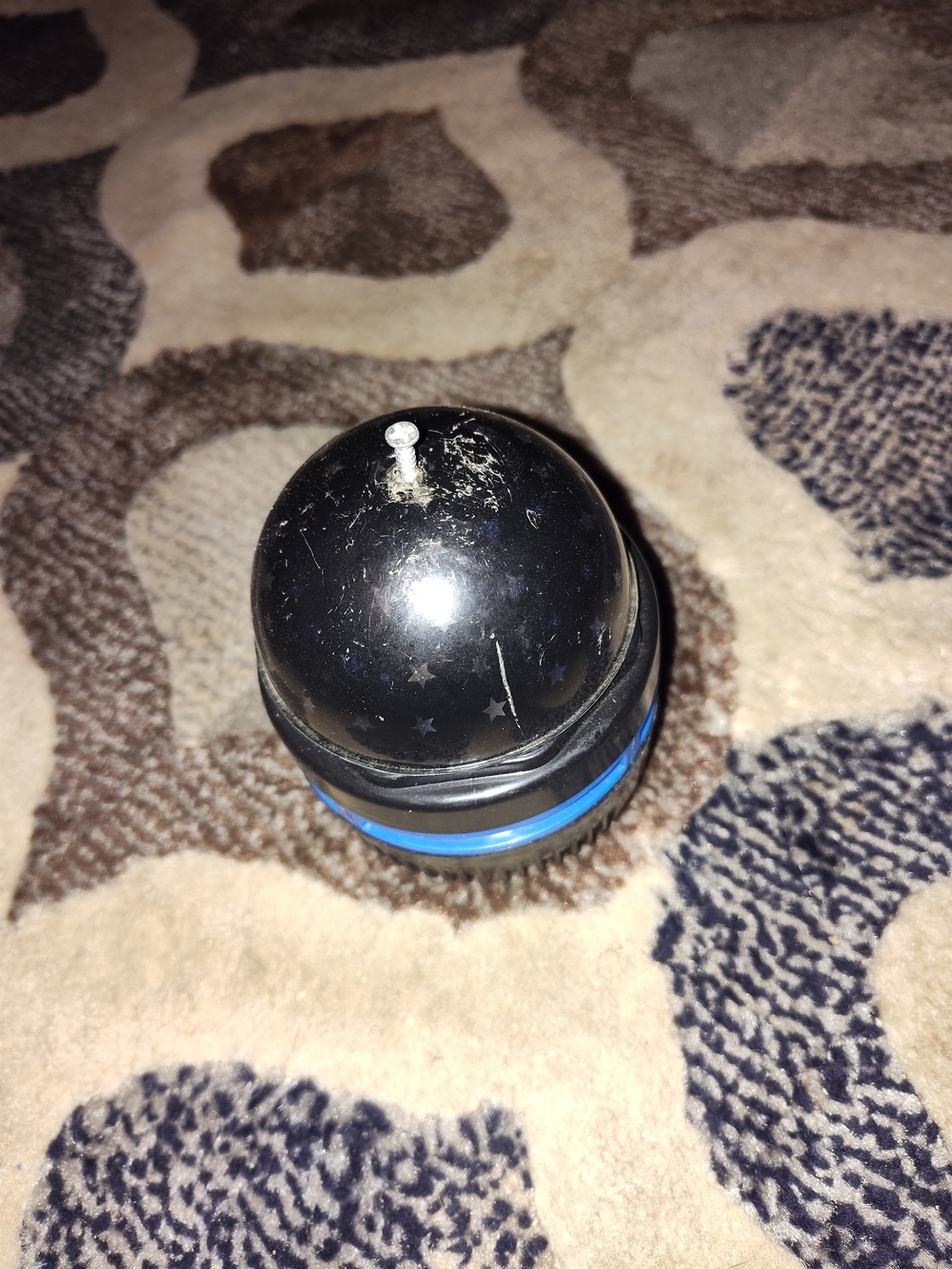 Black and Blue Dome Desk Bell